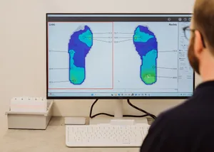 Fußdruckverteilung auf dem Bildschirm